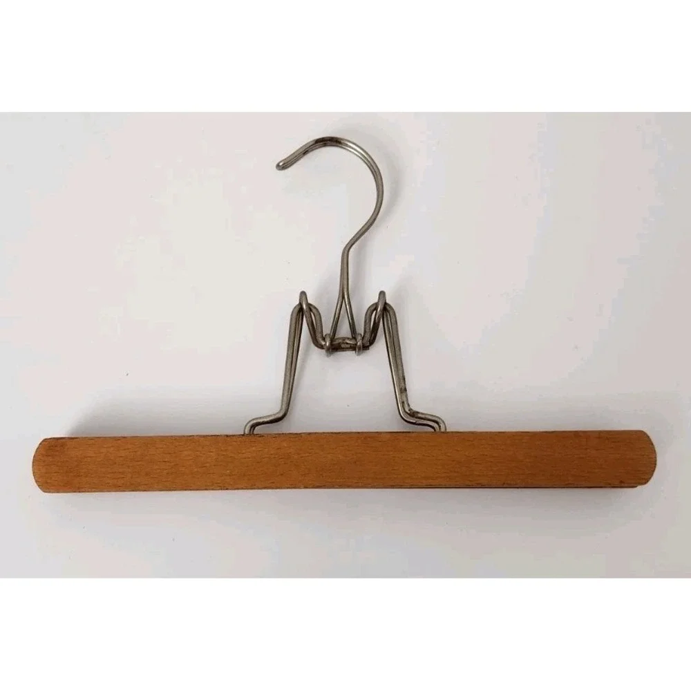 VINTAGE Wood & Steel‎ Wire PANT Skirt HANGER - 10